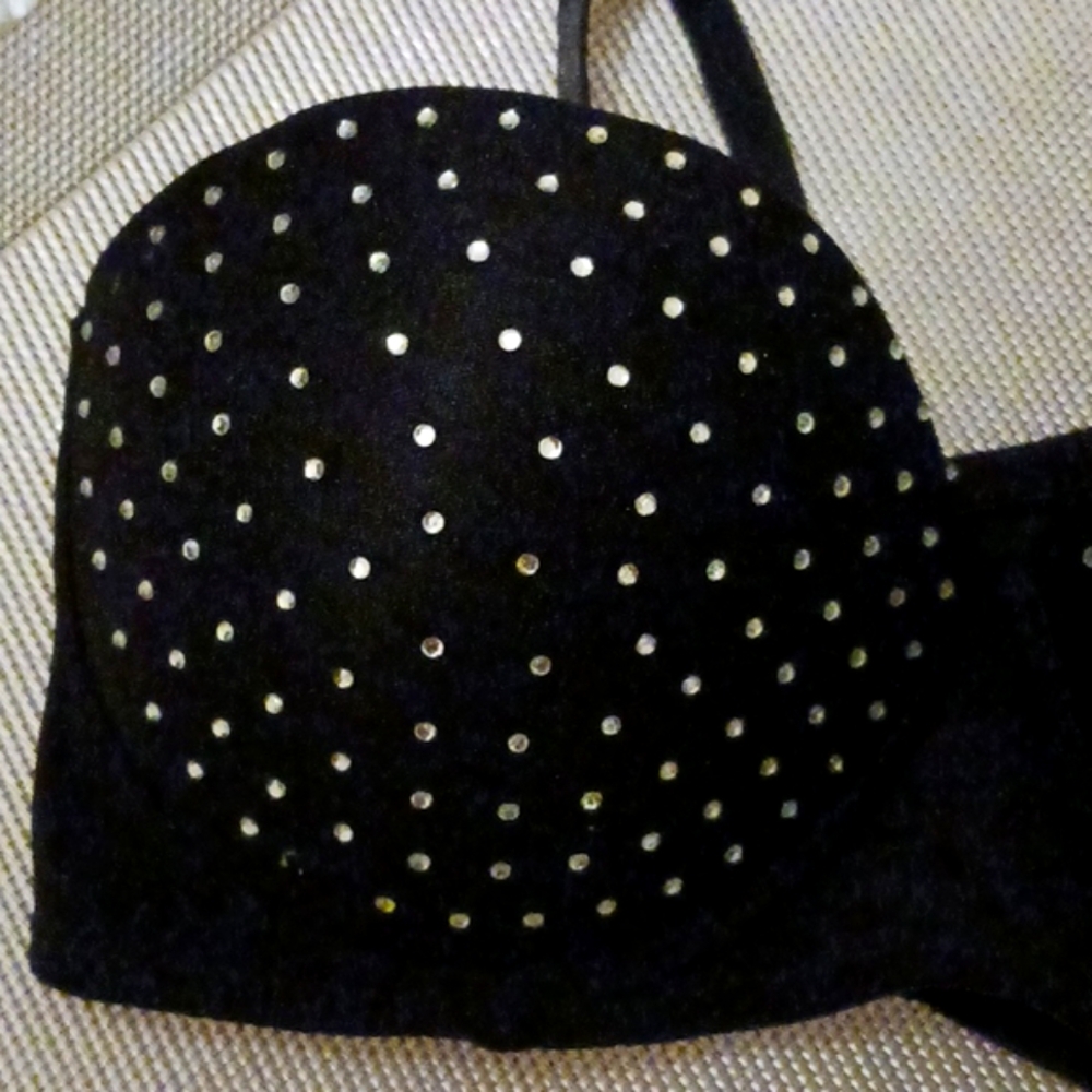 Removable Strap Rhinestone Bra - Picture 4 of 7